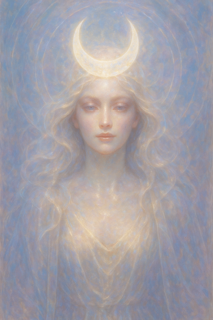 Woman astrological moon sign crown